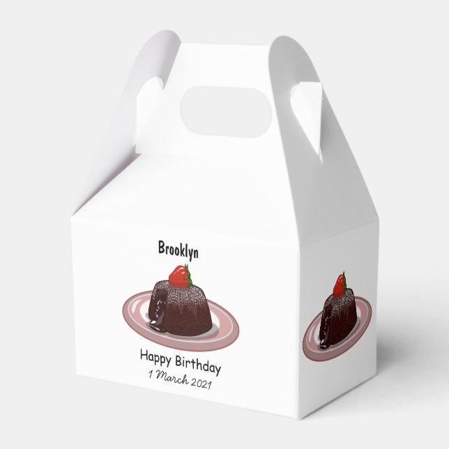 Ballotins Illustration du gâteau de lave au chocolat (Verso)