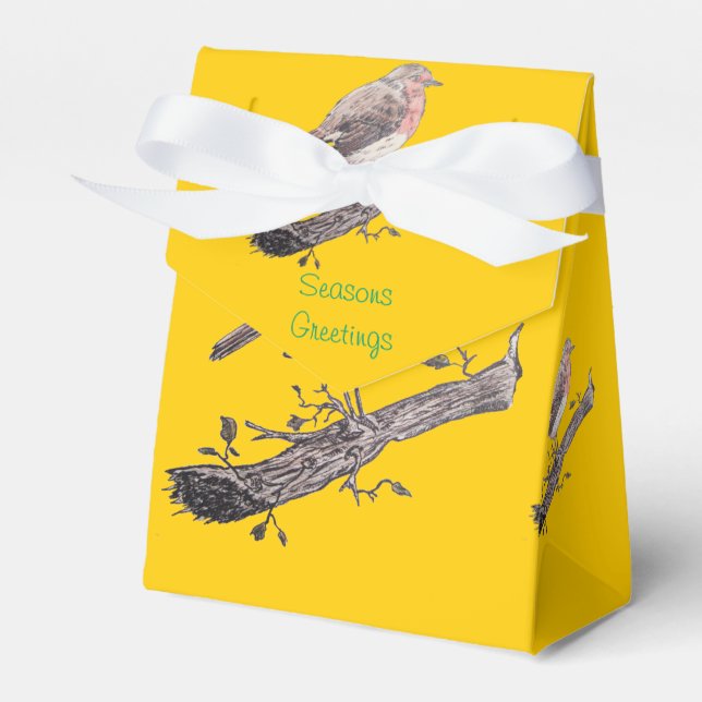 Ballotins Illustration feuille du robin et du lierre de Noël (Verso)