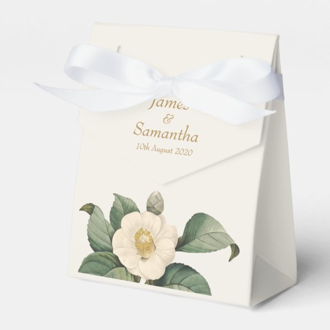 Ballotins Illustration florale blanche simple | MARIAGE (Verso)