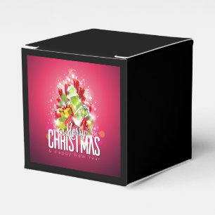 Ballotins Illustration graphique moderne de Noël rouge