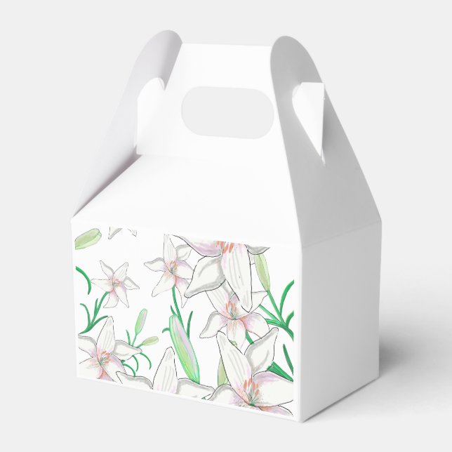 Ballotins Illustration White Lilies (Verso)