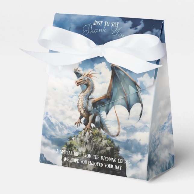 Ballotins Imaginaire Celtic Viking Dragon Wedding Favor Box (Verso)