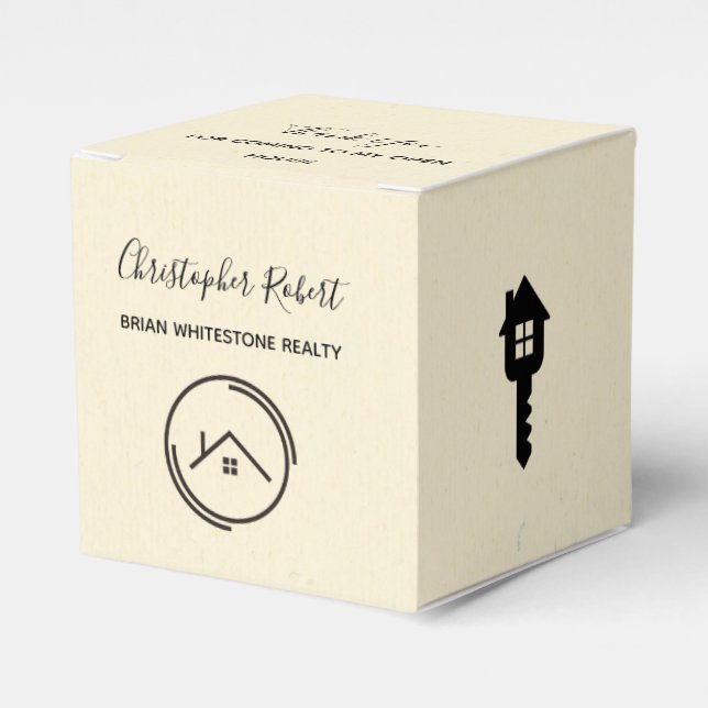 Ballotins Immobilier minimaliste blanc (Verso)
