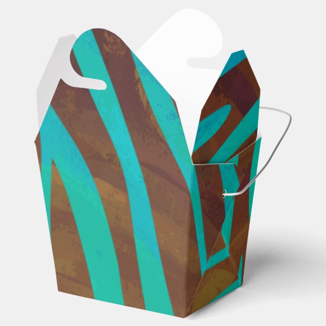 Ballotins Impression Brown et Turquoise Zebra (Ouvert)