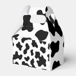 Ballotins Impression cuir de vache noir et blanc 