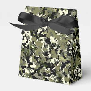 Ballotins Impression de motif de camouflage vert noir crème