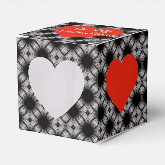 Ballotins Impression Noir Et Blanc Avec Coeur Rouge (Verso)