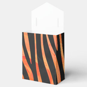 Ballotins Impression noire et orange Zebra