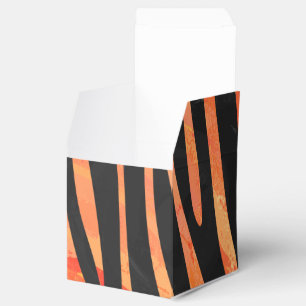 Ballotins Impression noire et orange Zebra
