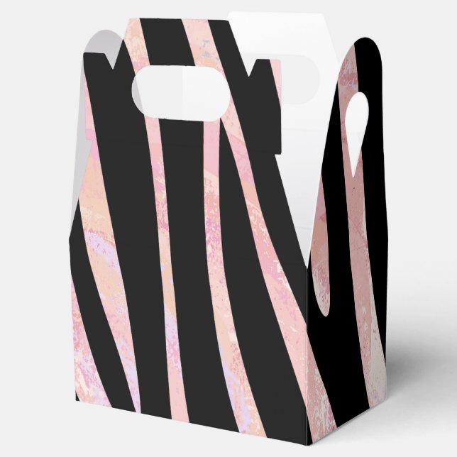 Ballotins Impression noire et rose Zebra (Ouvert)