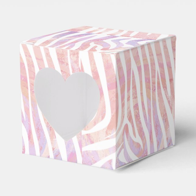 Ballotins Impression rose et blanc Zebra (Verso)