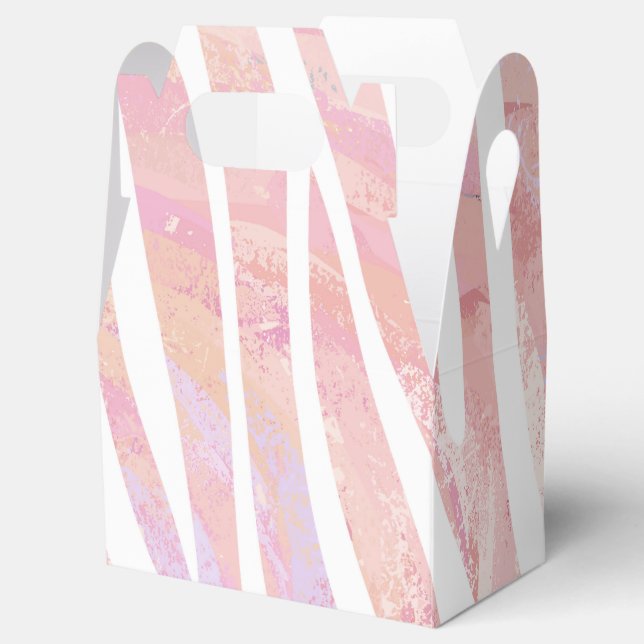 Ballotins Impression rose et blanc Zebra (Ouvert)