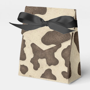 Ballotins Impression vache marron rustique fête country west