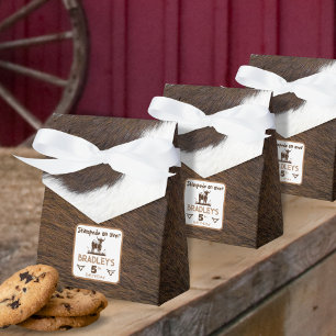 Ballotins Imprimé Animal Fête de Taureaux Marron Anniversair