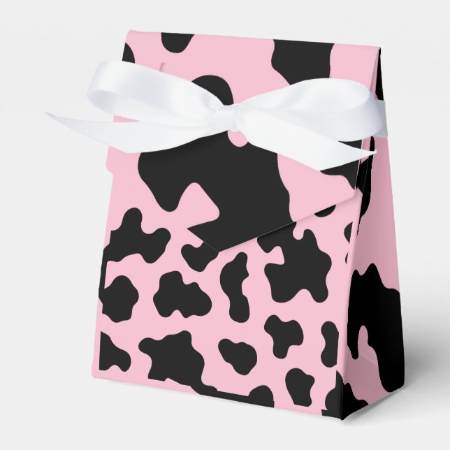 Ballotins Imprimé cuir de vache noir et rose  (Verso)