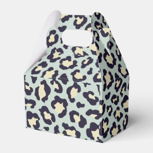 Ballotins imprimé turquoise Leopard