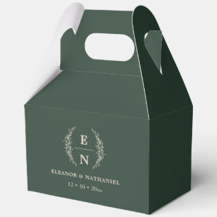 Ballotins Initiales florales empilées Monogramme Mariage