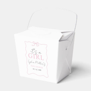 Ballotins Invitation à la baby shower pour bébé fille avec u
