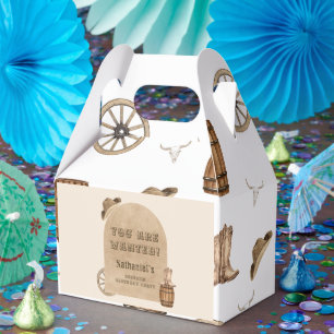 Ballotins Invitation d'anniversaire western rustique cow-boy