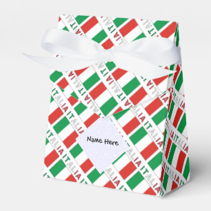 Ballotins Italia et Drapeau Italien Carrelé avec Votre Nom