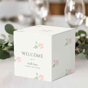 Ballotins Ivory   Petit Blush Rose Floral Initials Mariage 