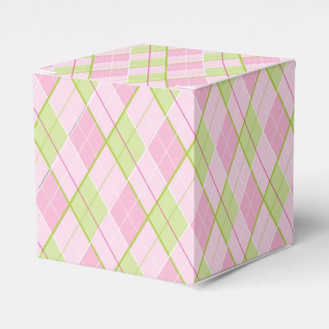 Ballotins Jacquard motif rose vert de golf boîte cadeau (Verso)