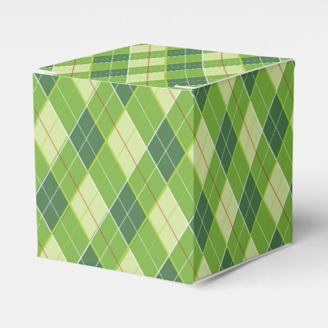 Ballotins Jacquard motif vert golf sport boîte cadeau (Verso)