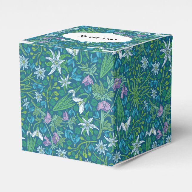 Ballotins Jardin de printemps Fête des Mères Bleu pourpre bl (Verso)