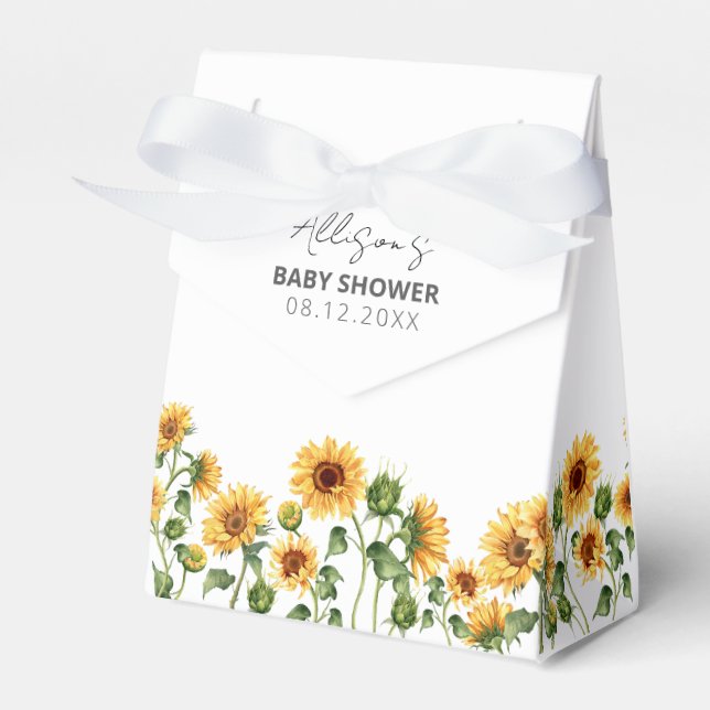 Ballotins Jardin de tournesol Baby shower floral (Verso)