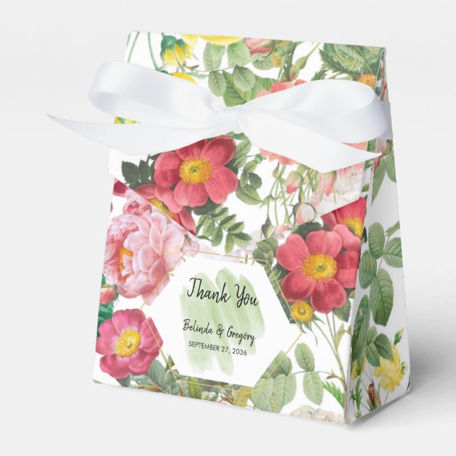 Ballotins Jardin floral, aquarelle et Mariage géométrique (Verso)