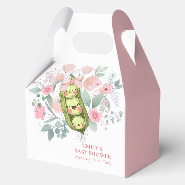 Ballotins Jardin Floral Rose Pois Doux Dans Baby shower Pod (Recto)