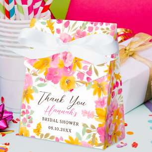 Ballotins Jardin jaune rose floral aquarelle douche de maria
