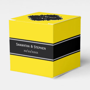 Ballotins Jaune, Noir Nom du ruban Monogramme
