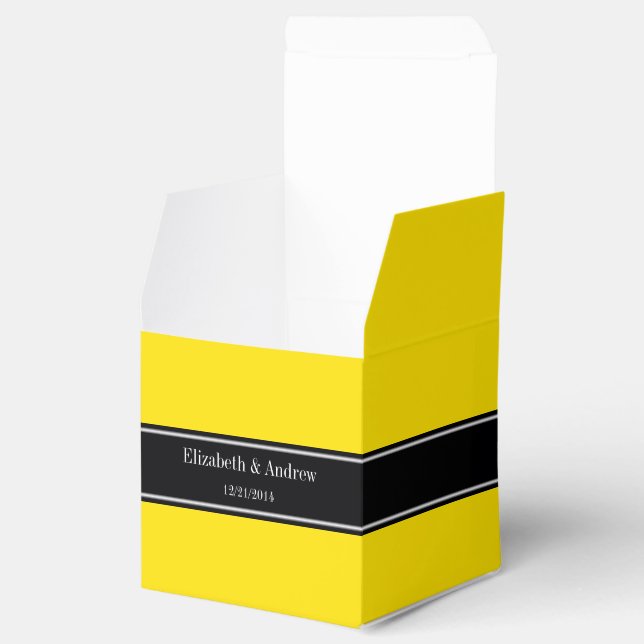 Ballotins Jaune, Noir Nom du ruban Monogramme (Ouvert)