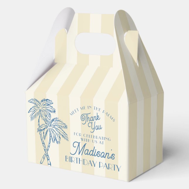 Ballotins Jaune Palm Spring Pastel Beach Anniversaire (Verso)