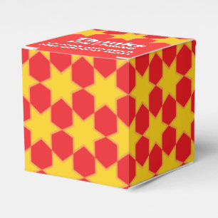 Ballotins Jaune rouge étoile motif fête ou boîte cadeau évén