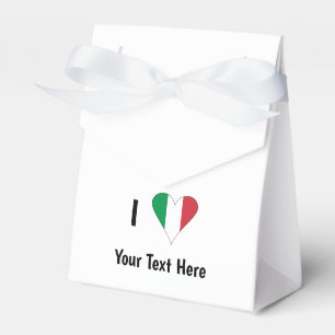 Ballotins Je (Drapeau Italien Cœur Amour) Votre Texte