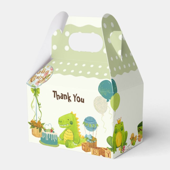 Ballotins Jeu d'anniversaire dino vert enfants jouets (Verso)