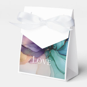 Ballotins Joli Aqua bleu violet or Floral Love