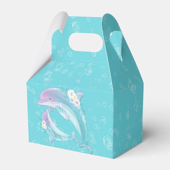 Ballotins Joli Baby shower fille dauphins (Verso)