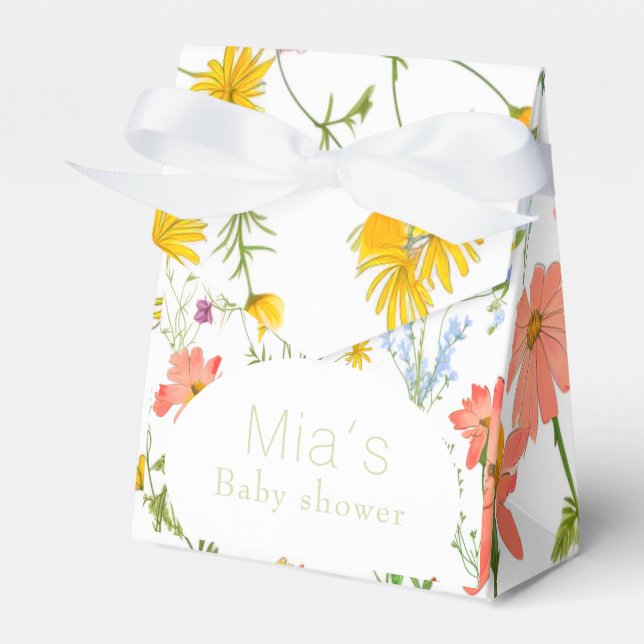 Ballotins Joli Baby shower fleur sauvage (Verso)