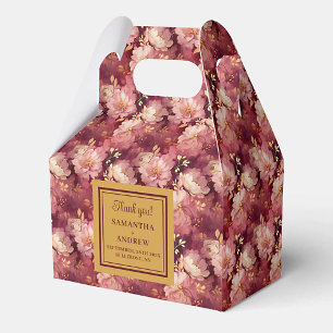 Ballotins Joli Burgundy Blush Gold Watercolor Mariage