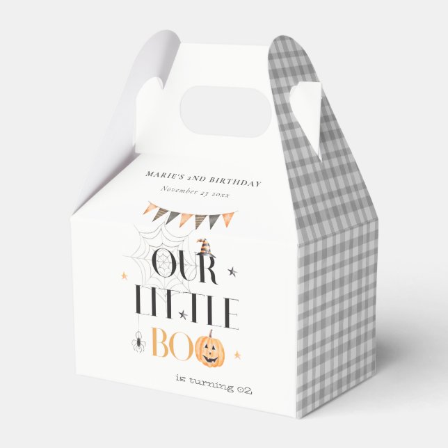 Ballotins Joli Citrouille Halloween Little Boo Anniversaire  (Verso)