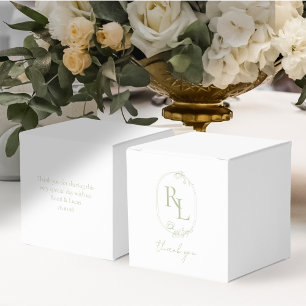Ballotins Joli Mariage Floral Couple Merci Monogramme