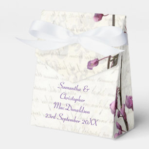 Ballotins Joli mauve fleurs florales mariage blanc