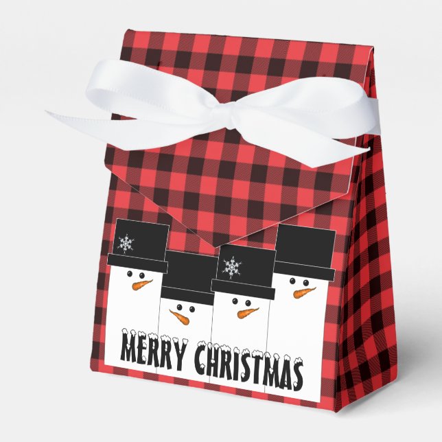 Ballotins Joli Noël Snowman Buffalo Plaid Ballotin (Verso)