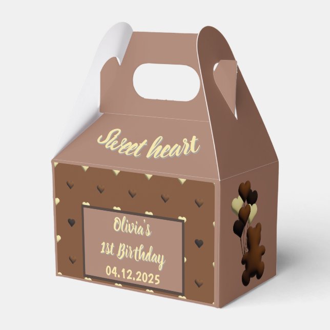 Ballotins Joli ours au chocolat ballotin d'anniversaire (Verso)
