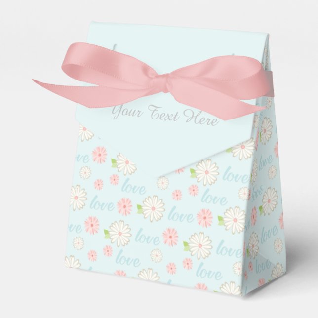 Ballotins Joli Pastel Amour et Fleurs Motif Texte personnali (Verso)