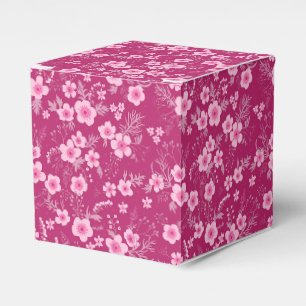 Ballotins Joli petit floral rose sur fond magenta