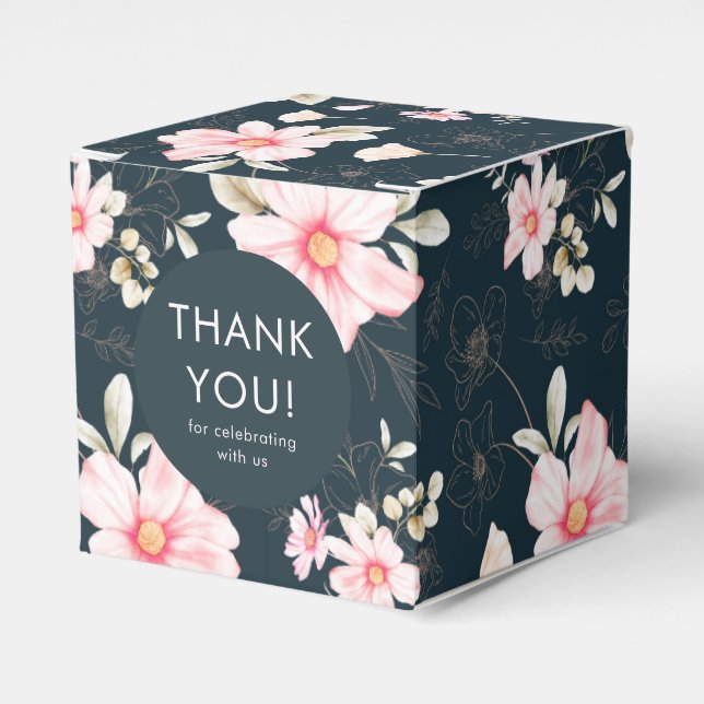 Ballotins Joli rose rose Mariage Merci bleu (Verso)